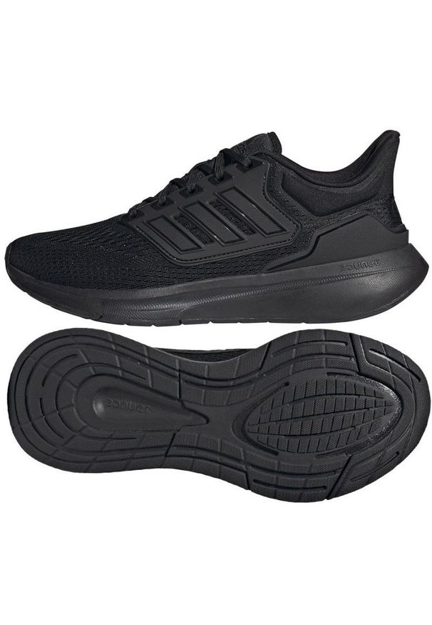 Adidas - Buty do biegania adidas EQ21 Run W H00545 czarne. Zapięcie: sznurówki. Kolor: czarny. Materiał: syntetyk, materiał. Szerokość cholewki: normalna. Sport: bieganie