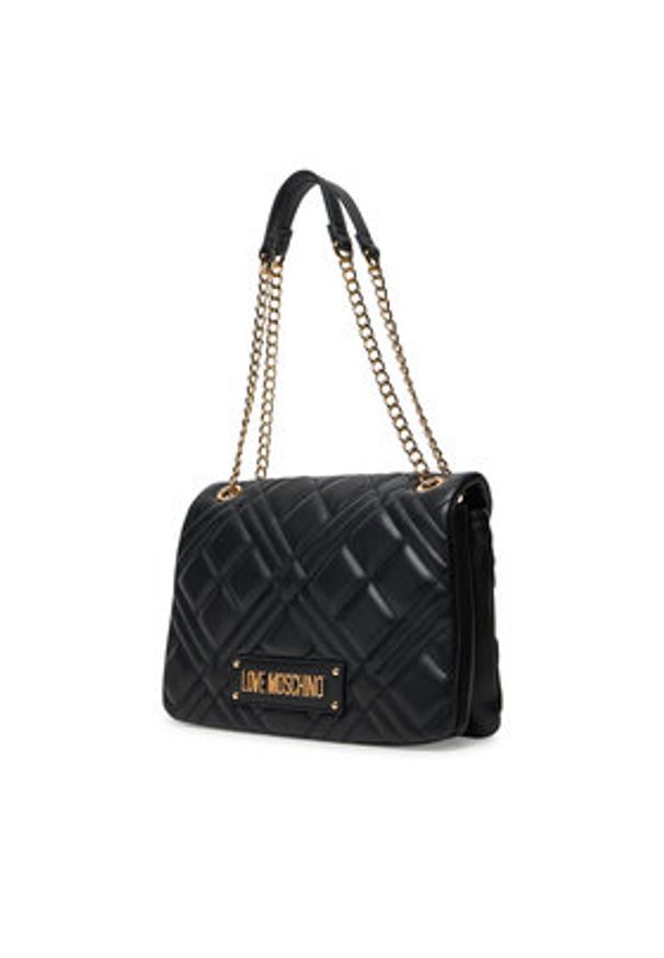 Love Moschino - LOVE MOSCHINO Torebka JC4153PP0MLA0000 Czarny. Kolor: czarny. Materiał: skórzane