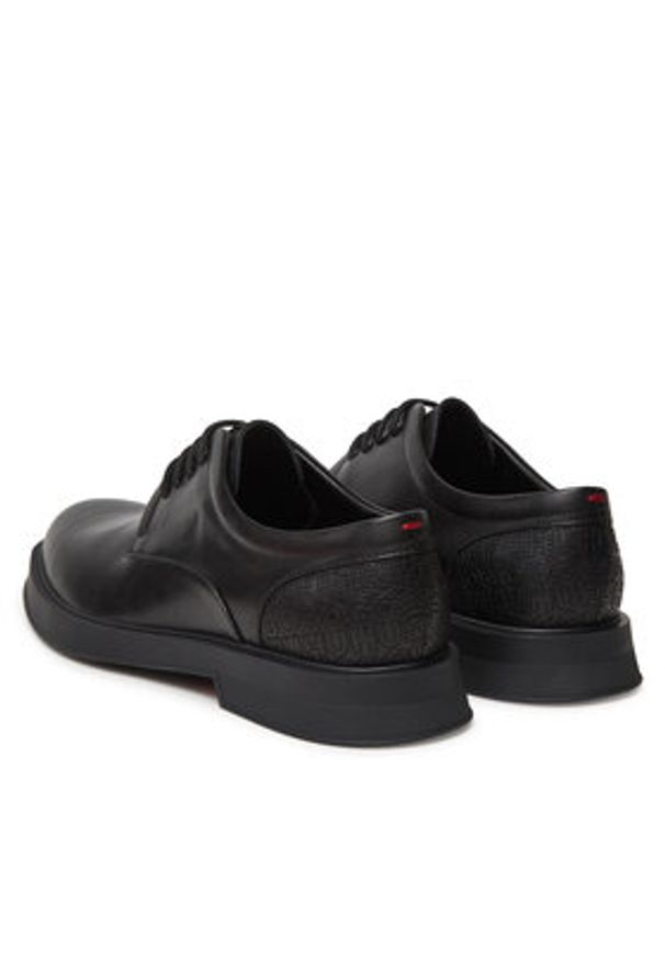 Hugo - HUGO Półbuty Lenner 50548553 Czarny. Kolor: czarny. Materiał: skóra