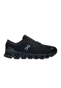 Buty do biegania Kobieta On Running Cloud X 4 czarny. Okazja: na co dzień. Kolor: czarny. Materiał: syntetyk, tkanina, materiał. Sport: bieganie