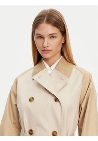 Weekend Max Mara Trencz Canasta 2515021011 Beżowy Regular Fit. Kolor: beżowy. Materiał: bawełna, syntetyk #6