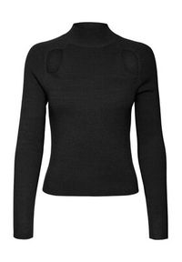 Vero Moda Sweter 10290675 Czarny Slim Fit. Kolor: czarny. Materiał: wiskoza #5
