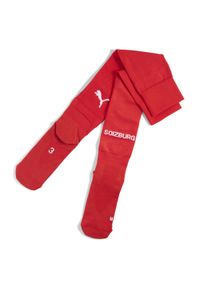 Puma - Męskie gładkie skarpety FC Red Bull Salzburg 24/25 PUMA Red White. Kolor: czerwony, biały, wielokolorowy. Wzór: gładki. Sport: piłka nożna
