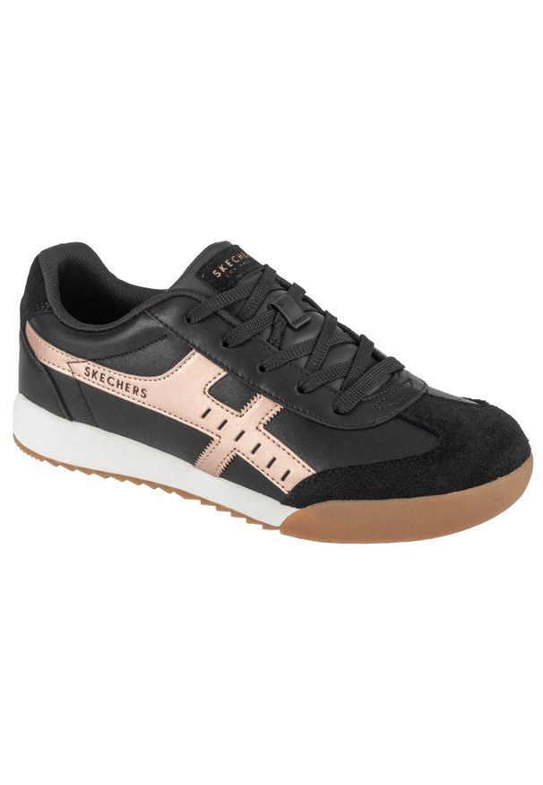 skechers - Buty do chodzenia damskie Skechers Zinger Metallic Roads. Zapięcie: sznurówki. Kolor: czarny. Materiał: zamsz, materiał, syntetyk. Szerokość cholewki: normalna. Sport: turystyka piesza
