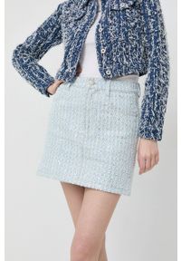 Miss Sixty spódnica kolor niebieski mini prosta. Okazja: na co dzień. Kolor: niebieski. Styl: casual #1