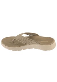 skechers - Japonki damskie, Go Walk Flex Sandal - Holly. Kolor: beżowy