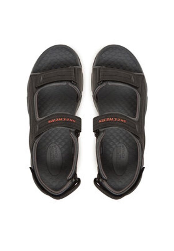 skechers - Skechers Sandały Tresmen-Garo 204105/BLK Czarny. Kolor: czarny. Materiał: skóra