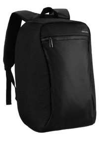 DAVID JONES - Plecak na laptopa z portem USB David Jones [DH] PC-033 czarny. Kolor: czarny. Materiał: materiał. Styl: sportowy