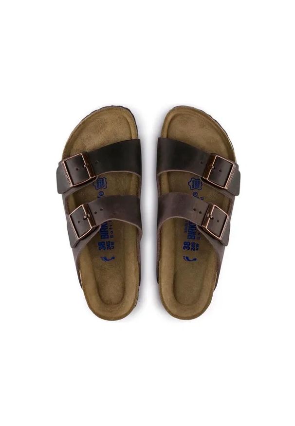 Birkenstock - BIRKENSTOCK Arizona SFB LEOI Habana Klapki męskie. Okazja: na co dzień, do pracy, na spacer. Kolor: brązowy. Styl: casual