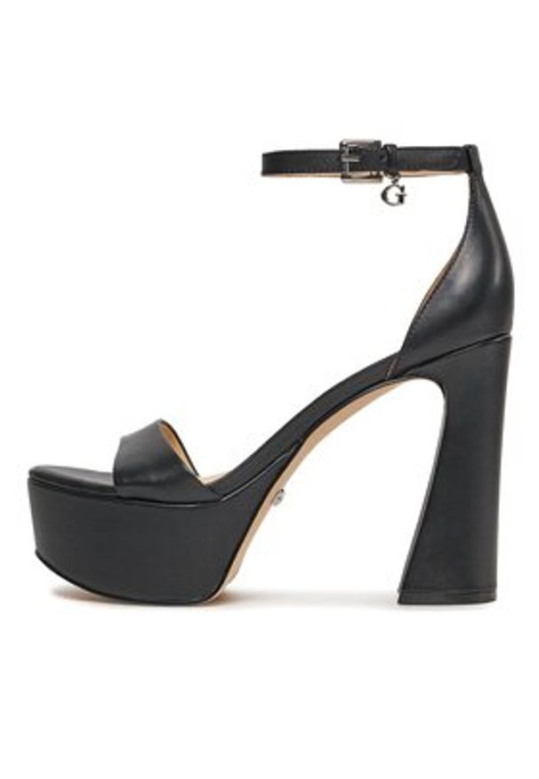 Guess Sandały Idas FLJIDS LEA03 Czarny. Kolor: czarny. Materiał: skóra
