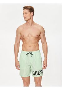 Guess Szorty sportowe F4GT28 WG292 Zielony Regular Fit. Kolor: zielony. Materiał: syntetyk. Styl: sportowy #4