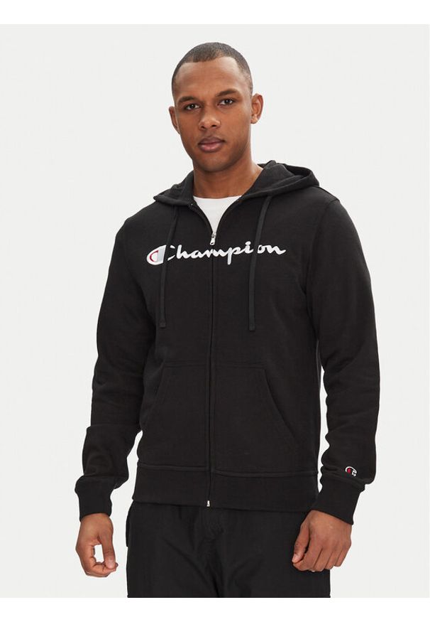 Champion Bluza 220728 Czarny Slim Fit. Kolor: czarny. Materiał: bawełna, syntetyk