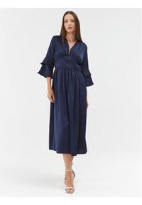 Please Sukienka koktajlowa A1VAAYP000 Granatowy Regular Fit. Kolor: niebieski. Materiał: syntetyk. Styl: wizytowy #1