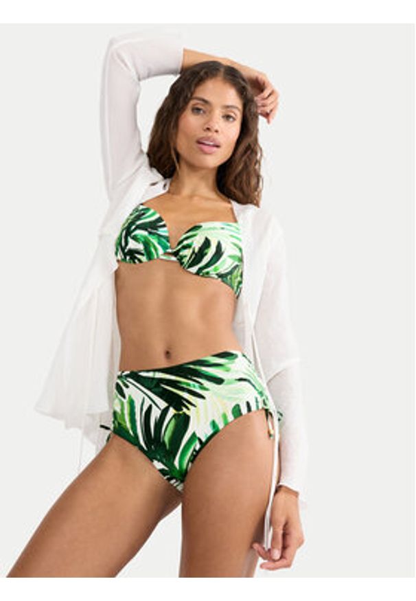 Triumph Dół od bikini Summer Palm 10227224 Zielony. Kolor: zielony. Materiał: syntetyk