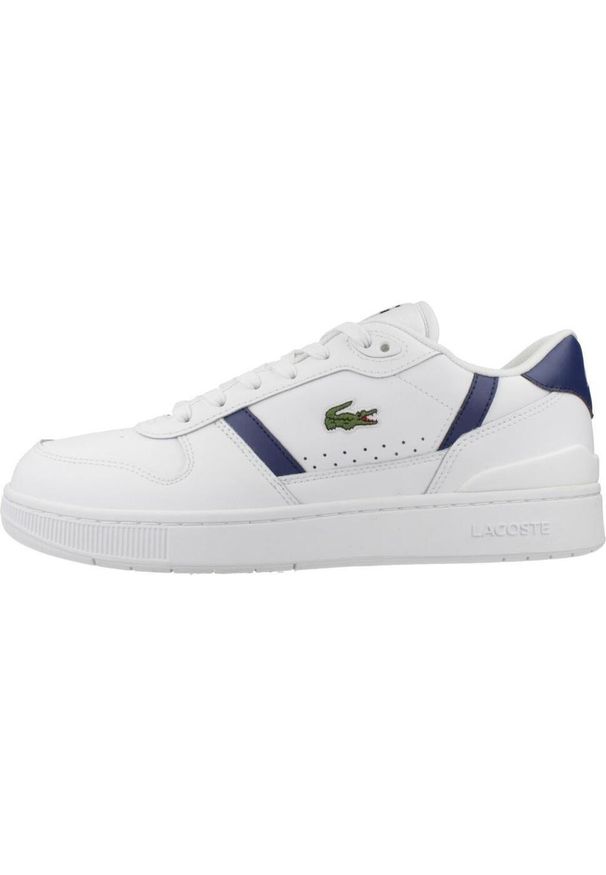 Tenisówki Lacoste Model T-clip Set Kolor Biały. Kolor: niebieski. Materiał: tkanina, skóra