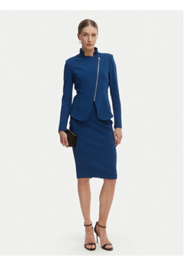 Rinascimento Marynarka CFC0127901003 Niebieski Slim Fit. Kolor: niebieski. Materiał: syntetyk