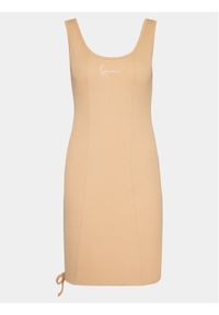 Karl Kani Sukienka letnia KW241-032-1 Beżowy Slim Fit. Kolor: beżowy. Materiał: bawełna. Sezon: lato #1