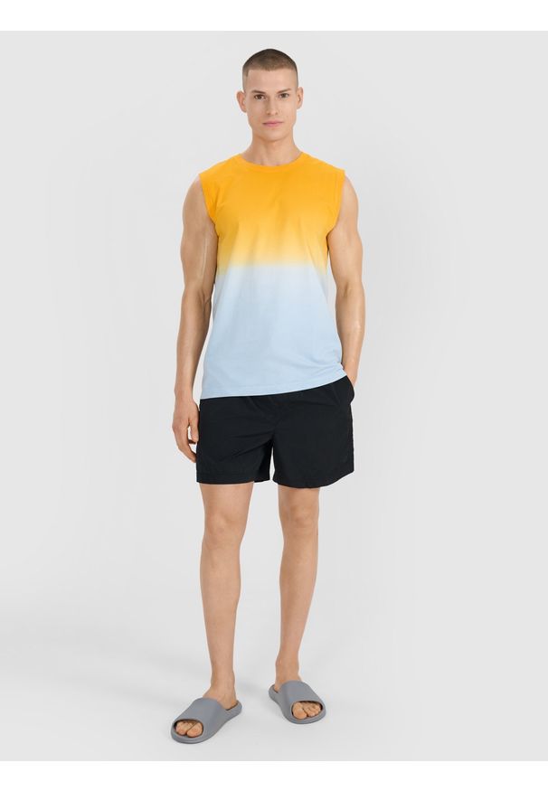 4f - 4F Spodenki casual męskie - czarne 3XL. Okazja: na co dzień. Kolor: czarny. Materiał: syntetyk, materiał. Długość: krótkie. Styl: casual