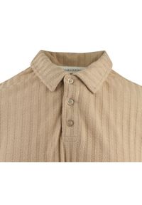 Koszulka Polo, Męska, z Dzianiny - Brave Soul - Ciepły Beż. Okazja: na co dzień. Typ kołnierza: polo. Kolor: beżowy, wielokolorowy, brązowy. Materiał: elastan, poliester. Styl: casual #2
