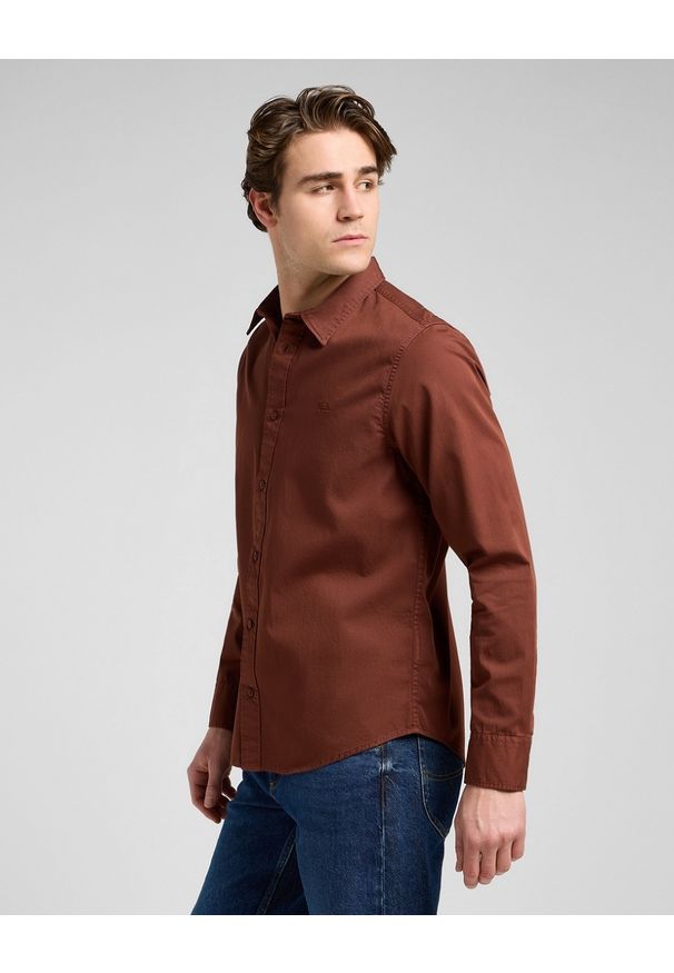 Lee - MESKA KOSZULA LEE PATCH SHIRT LUXE BROWN 112370549