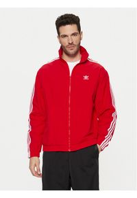 Adidas - adidas Bluza adicolor Firebird IT2495 Czerwony Loose Fit. Kolor: czerwony. Materiał: syntetyk