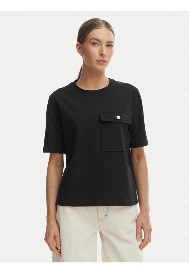 TOMMY HILFIGER - Tommy Hilfiger T-Shirt WW0WW49249 Czarny Relaxed Fit. Kolor: czarny. Materiał: bawełna