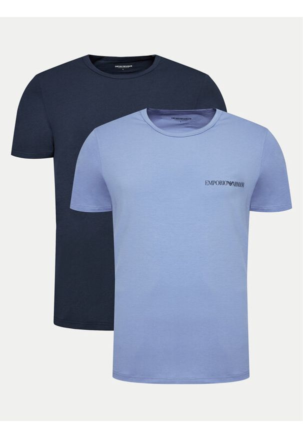 Emporio Armani Underwear Komplet 2 t-shirtów 111267 4F717 17635 Kolorowy Slim Fit. Materiał: bawełna. Wzór: kolorowy