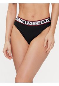 Karl Lagerfeld - KARL LAGERFELD Dół od bikini 240W2222 Czarny. Kolor: czarny. Materiał: syntetyk