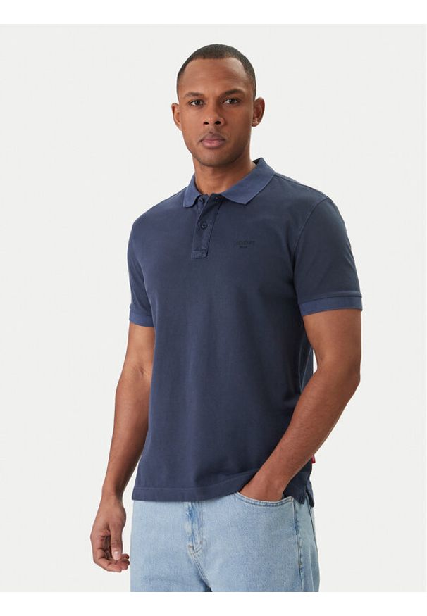 JOOP! Jeans Polo Ambrosian 30045619 Granatowy Modern Fit. Typ kołnierza: polo. Kolor: niebieski. Materiał: bawełna