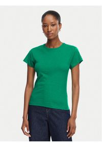 TOMMY HILFIGER - Tommy Hilfiger T-Shirt WW0WW48702 Zielony Slim Fit. Kolor: zielony. Materiał: bawełna #1