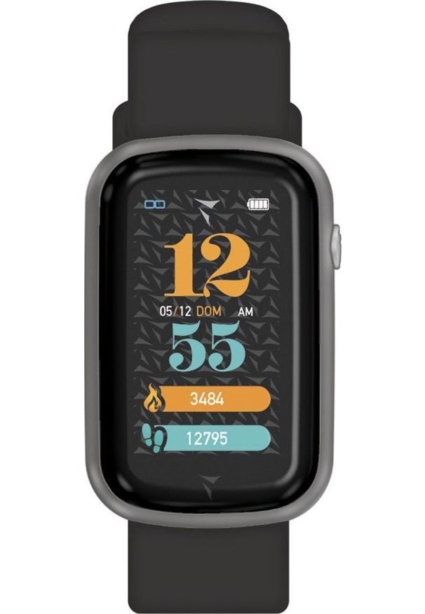 Smartwatch Techmade TM-STEPS-SILBK Czarny. Rodzaj zegarka: smartwatch. Kolor: czarny