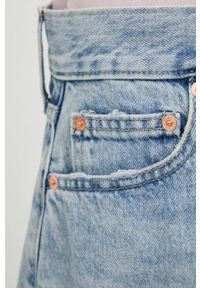 GAP spódnica jeansowa kolor niebieski mini prosta. Kolor: niebieski. Materiał: jeans #2