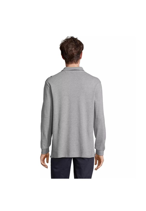SOL'S - Koszulka polo z długim rękawem Sol's Pacific. Typ kołnierza: polo. Kolor: szary. Długość rękawa: długi rękaw. Długość: długie