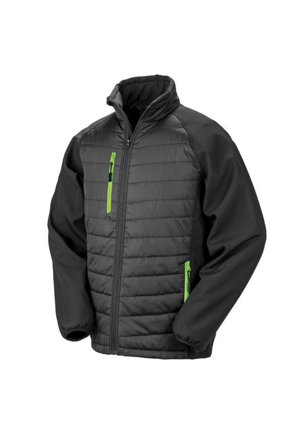 RESULT - Bezrękawnik Unisex Dla Dorosłych Softshell Compass. Kolor: żółty, wielokolorowy, czarny, zielony. Materiał: softshell. Długość rękawa: bez rękawów