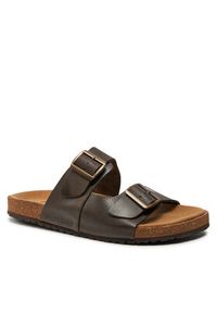 Jack & Jones - Jack&Jones Klapki Louis 12231423 Brązowy. Kolor: brązowy. Materiał: skóra #5