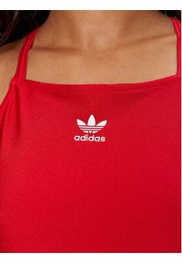 Adidas - adidas Body 3-Stripes IY7295 Czerwony Slim Fit. Kolor: czerwony. Materiał: syntetyk #4