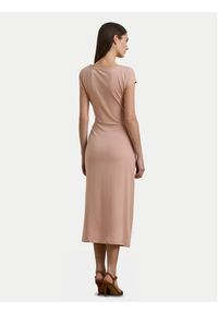 Lauren Ralph Lauren - LAUREN RALPH LAUREN Sukienka dzianinowa 250964086001 Różowy Regular Fit. Kolor: różowy. Materiał: bawełna #4