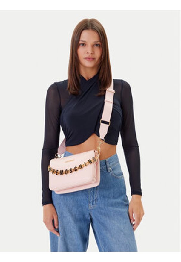 Love Moschino - LOVE MOSCHINO Torebka JC4072PP1ML1360A Różowy. Kolor: różowy. Materiał: skórzane