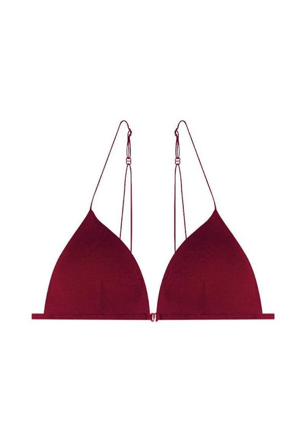 Intica - Biustonosz z ramiączkami spaghetti elastyczny minimalistyczny Helja. Kolor: czerwony. Materiał: materiał