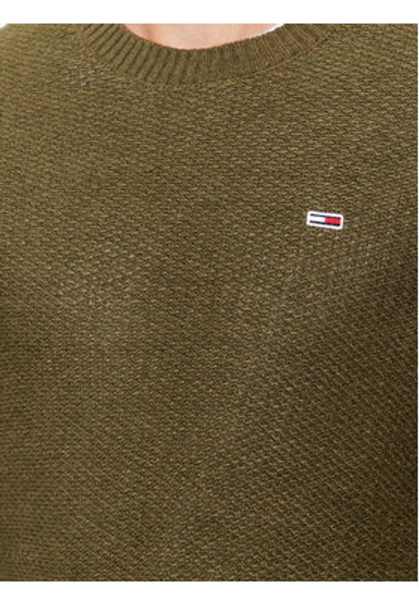 Tommy Jeans Sweter DM0DM15060 Zielony Regular Fit. Kolor: zielony. Materiał: syntetyk