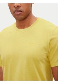 Pepe Jeans T-Shirt Jacko PM508664 Żółty Regular Fit. Kolor: żółty. Materiał: bawełna #3