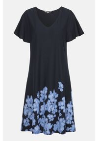 Cellbes - Dżersejowa sukienka ze wzorem. Kolor: niebieski. Materiał: jersey. Typ sukienki: rozkloszowane. Styl: elegancki #2