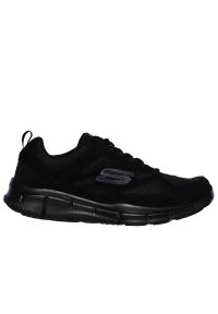 skechers - Buty męskie Skechers Equalizer Ezdez 52748BBK - czarne. Zapięcie: sznurówki. Kolor: czarny. Materiał: dresówka, jeans, zamsz, skóra. Szerokość cholewki: normalna. Model: Skechers Sport