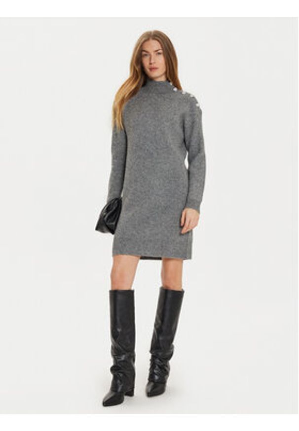 Morgan Sukienka dzianinowa 242-RMSTORI Szary Loose Fit. Kolor: szary. Materiał: syntetyk