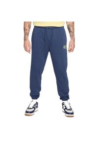 Nike - Spodnie Do Joggingu Męskie Club. Kolor: niebieski. Materiał: dresówka. Sport: bieganie