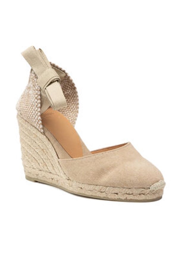 Castañer Espadryle Carina/8/002 021642-2017 Beżowy. Kolor: beżowy. Materiał: materiał