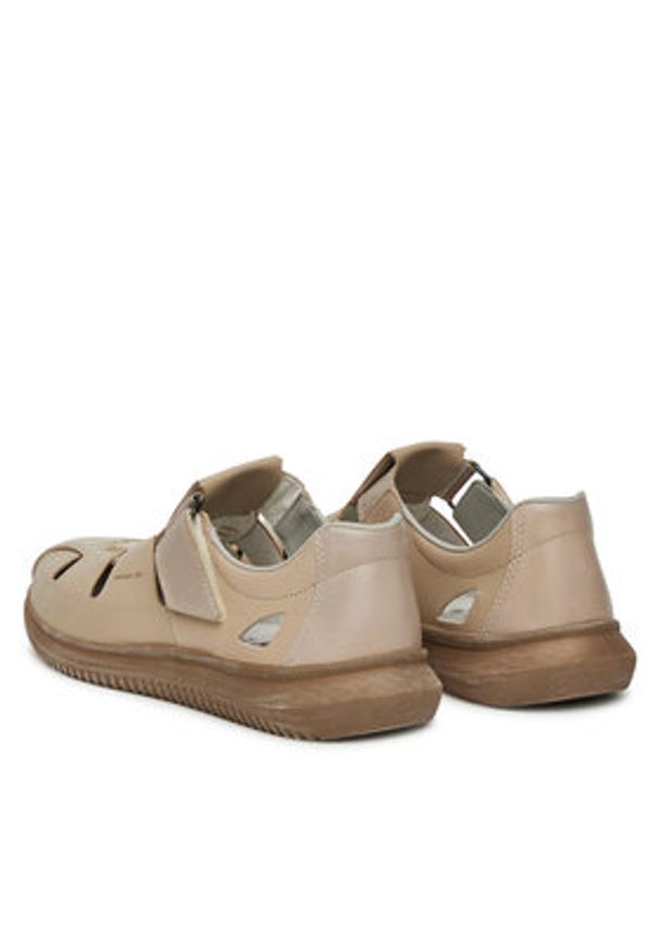 Rieker Sandały 10453-60 Beżowy. Kolor: beżowy. Materiał: skóra