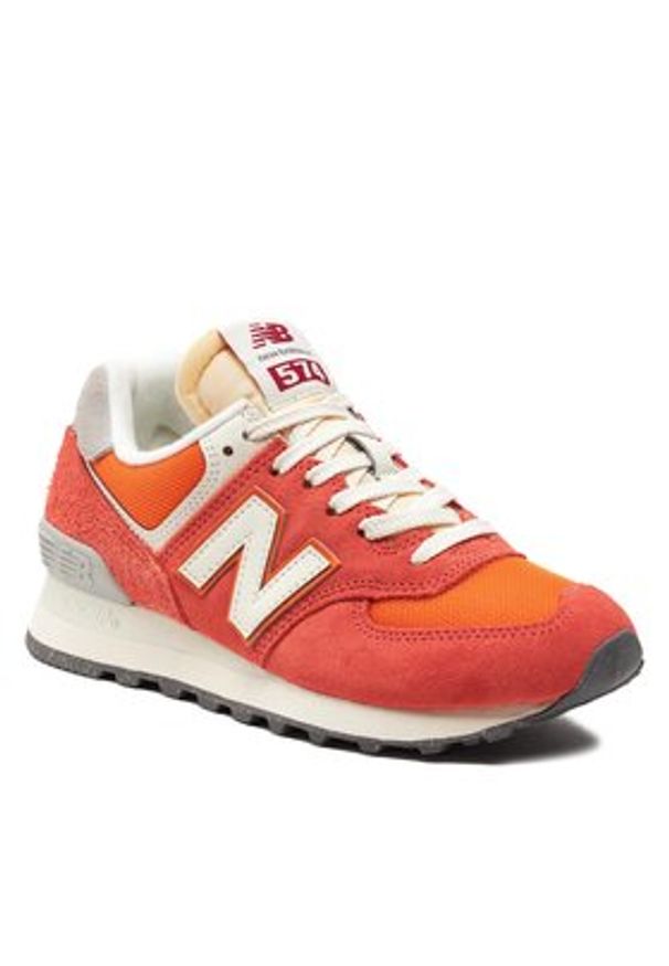 New Balance Sneakersy U574RCB Pomarańczowy. Kolor: pomarańczowy. Materiał: skóra. Model: New Balance 574
