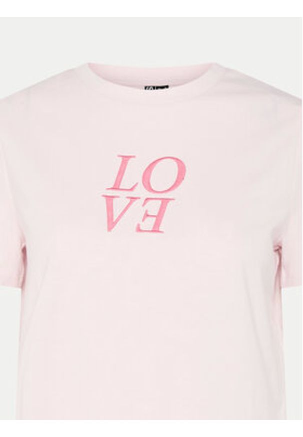 Pieces T-Shirt Skylar 17155376 Różowy Regular Fit. Kolor: różowy. Materiał: bawełna