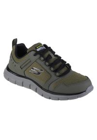 skechers - Buty sportowe Sneakersy męskie, Skechers Track-Knockhill. Kolor: zielony. Sport: turystyka piesza #1